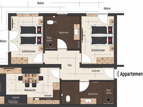 Classic House, 1 Bedroom | Floor plan