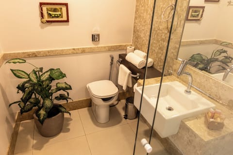 Senior Double Room | Bathroom | Shower, free toiletries, towels, soap