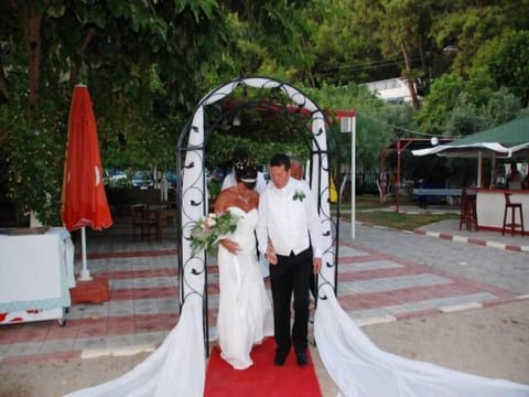 Outdoor wedding area