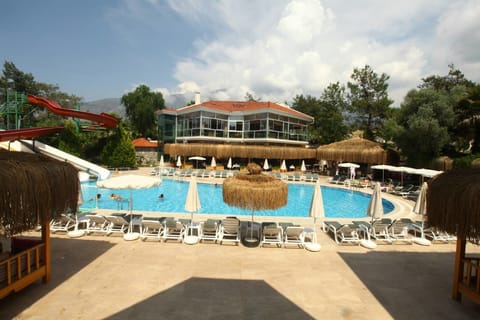 Seasonal outdoor pool, pool umbrellas, sun loungers