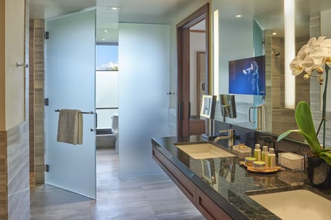 Suite, 1 Bedroom, Accessible | Bathroom | Separate tub and shower, deep soaking tub, rainfall showerhead