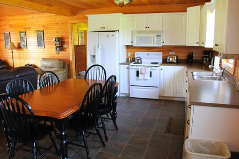 Executive Cottage, 5 Bedrooms | Private kitchen | Full-size fridge, microwave, stovetop, coffee/tea maker