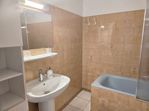 Comfort Double Room (Louise) | Bathroom | Hair dryer, soap, shampoo, toilet paper