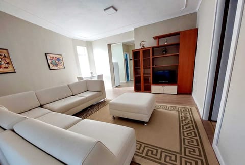 Signature Apartment, 1 Queen Bed, City View | Living area | Flat-screen TV