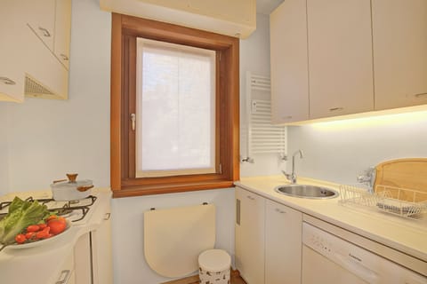 Family Apartment, 2 Bedrooms (Appartamento Fraiteve Ski In Ski Out) | Private kitchen | Fridge, oven, stovetop, dishwasher
