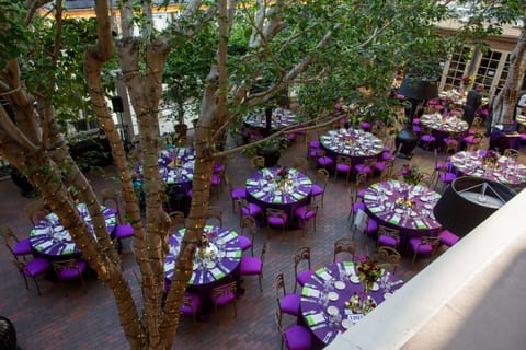 Outdoor banquet area