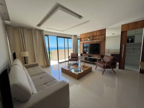 Luxury Apartment, Beach View | Living area