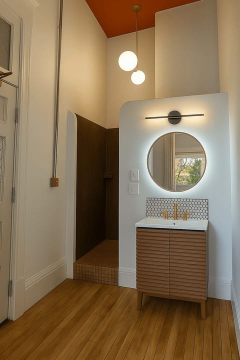 Deluxe Double Room, Refrigerator, Mountain View | Bathroom | Hair dryer, towels, soap, shampoo