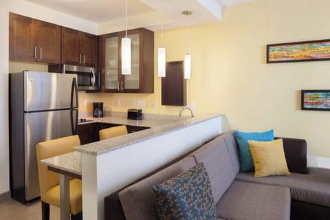 Studio, 1 King Bed with Sofa bed | Private kitchen | Fridge, microwave, stovetop, dishwasher