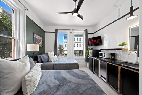 Deluxe Studio Suite | Premium bedding, memory foam beds, individually furnished