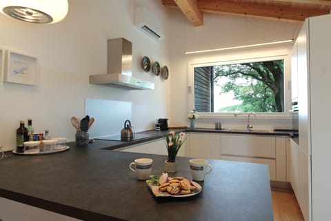 House, Balcony, Hill View | Private kitchen | Fridge, microwave, oven, stovetop