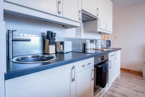 Apartment (1 Bedroom) | Private kitchen | Microwave, oven, stovetop, electric kettle