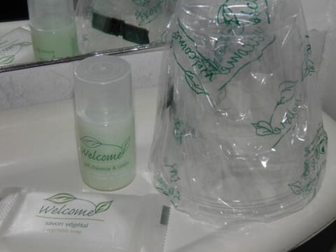 Free toiletries, hair dryer, towels