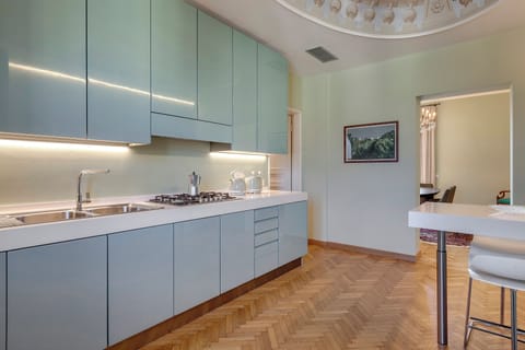 Deluxe Apartment, 4 Bedrooms, Balcony, River View | Private kitchen | Espresso maker, coffee/tea maker, electric kettle