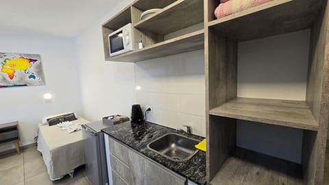 Standard Apartment | Private kitchenette | Fridge, microwave, cookware/dishes/utensils