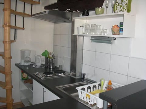 Apartment Vodan | Private kitchenette | Fridge, stovetop, coffee/tea maker, electric kettle