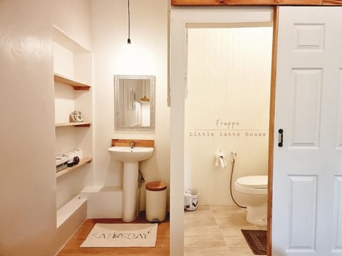 Double Room | Bathroom | Shower, hair dryer, slippers, towels