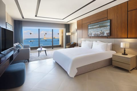 King Fouad Premium Room Sea View | Free minibar, in-room safe, blackout drapes, soundproofing