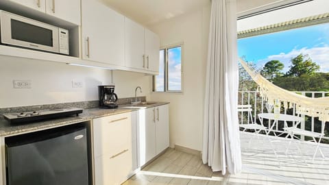 Deluxe Suite, Kitchenette, Valley View | Private kitchen | Mini-fridge, microwave, stovetop, cookware/dishes/utensils