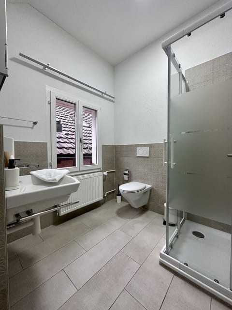 Comfort Single Room | Bathroom | Shower, hair dryer, towels, soap