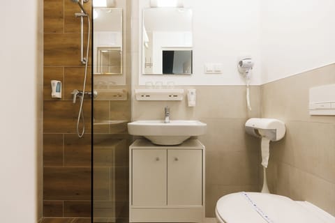 Standard Triple Room | Bathroom | Shower, hair dryer, towels, soap