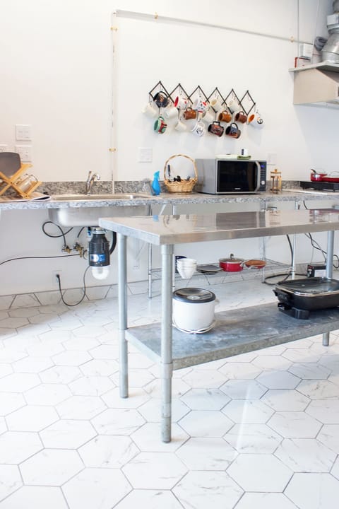 Shared fridge, microwave