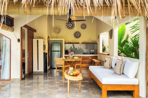 Villa, 1 Bedroom, Pool View | Living area | Flat-screen TV