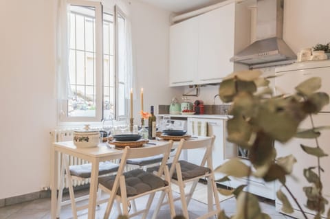 Apartment (1 Bedroom) | Private kitchenette | Microwave, espresso maker, electric kettle, highchair