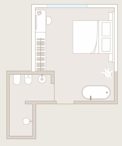 Exclusive Double Room, City View | Floor plan