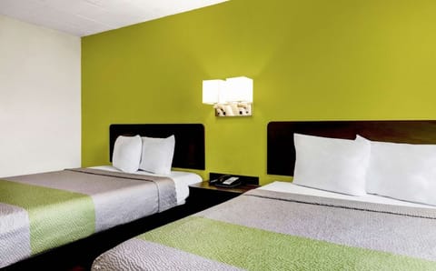 Deluxe Room, 2 Queen Beds, Non Smoking, Refrigerator & Microwave | Desk, blackout drapes, cribs/infant beds, rollaway beds