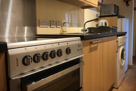 Apartment | Private kitchen | Fridge, microwave, oven, stovetop