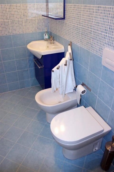 Shower, free toiletries, hair dryer, bidet