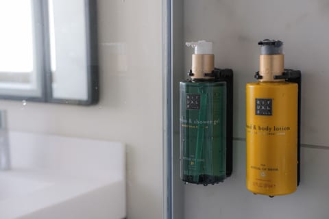 Free toiletries, hair dryer, towels, soap