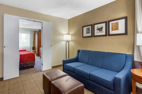 Business Suite, 2 Double Beds with Sofa Sleeper | 1 bedroom, premium bedding, down comforters, pillowtop beds