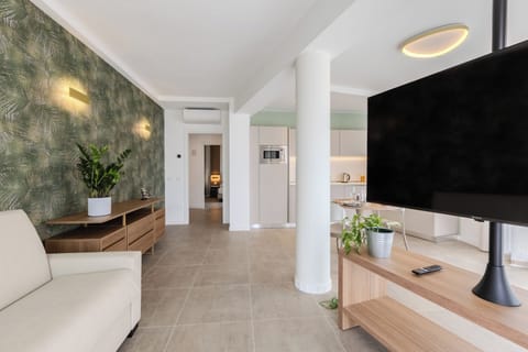 Panoramic Apartment, Balcony, Lake View | Living area | 50-inch LED TV with digital channels