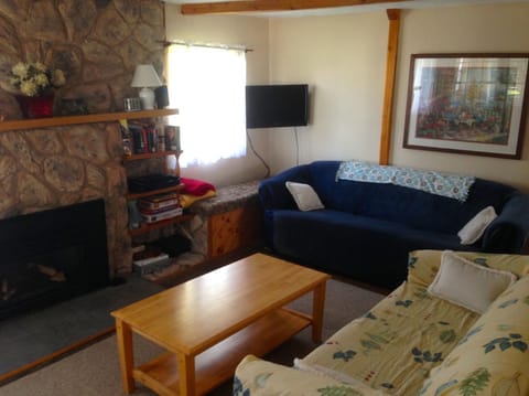 Cottage, 3 Bedrooms | Living room | Flat-screen TV, fireplace, DVD player