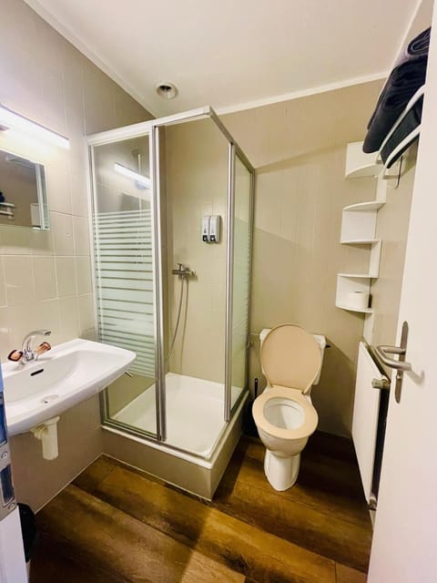 Classic Double or Twin Room, Balcony, Mountain View | Bathroom | Shower, hair dryer, towels, soap