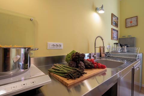 Superior Apartment | Private kitchen | Full-size fridge, microwave, oven, stovetop