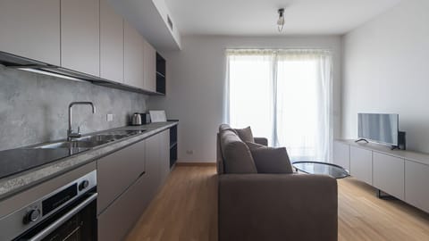 Apartment (1 Bedroom) | Living area | 32-inch TV with cable channels