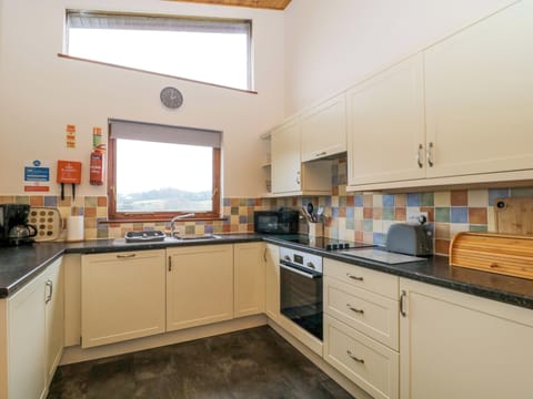 Fridge, dishwasher, electric kettle, toaster