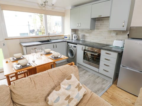 Fridge, dishwasher, electric kettle, toaster