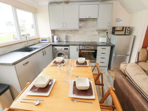 Fridge, dishwasher, electric kettle, toaster