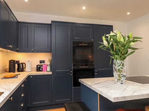 Fridge, dishwasher, cookware/dishes/utensils