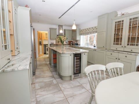 Fridge, dishwasher, electric kettle, toaster