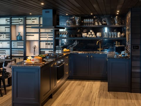 Fridge, dishwasher, electric kettle, toaster