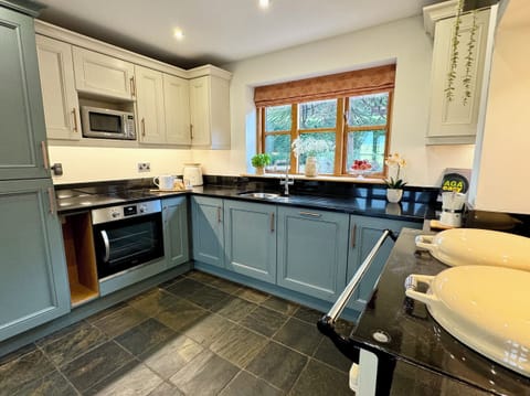 Fridge, dishwasher, electric kettle, toaster