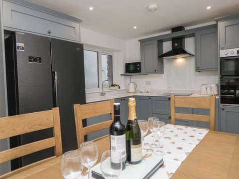 Fridge, dishwasher, electric kettle, toaster