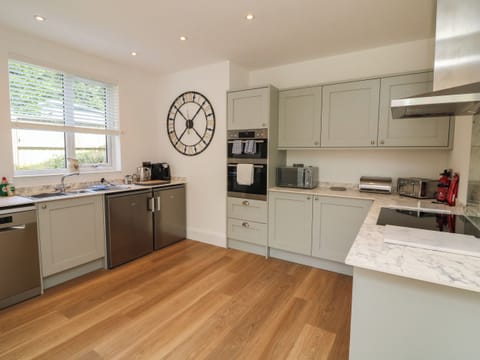 Fridge, dishwasher, electric kettle, toaster