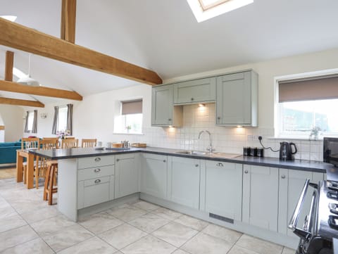 Fridge, dishwasher, electric kettle, toaster