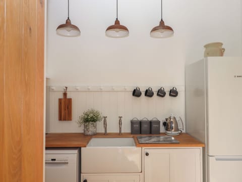 Fridge, dishwasher, electric kettle, toaster